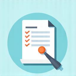 Icon representing filling out an online form